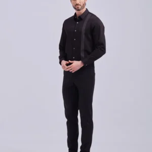 Black And White Giza Panel Shirt